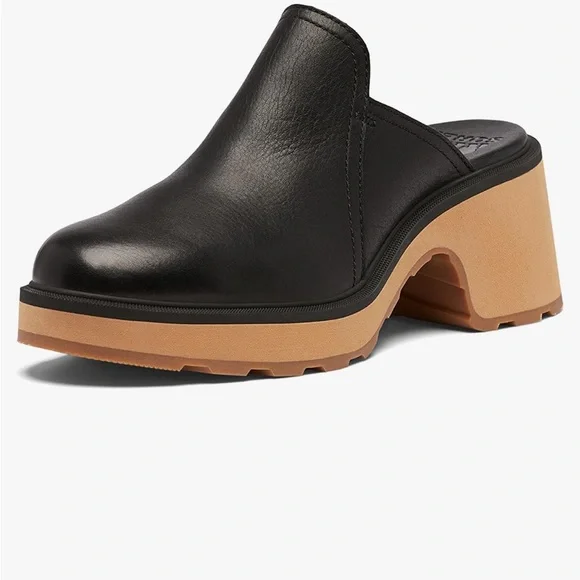 Women's Black Leather Mules Sorel - Picture 1 of 4